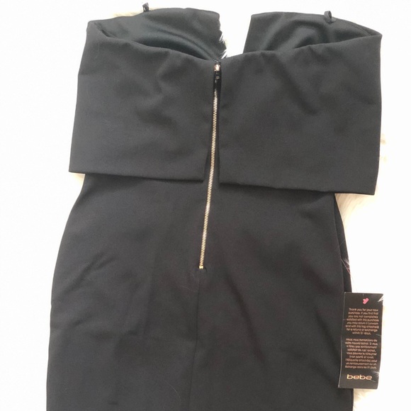 Bebe strapless deep V dress. - Picture 3 of 3